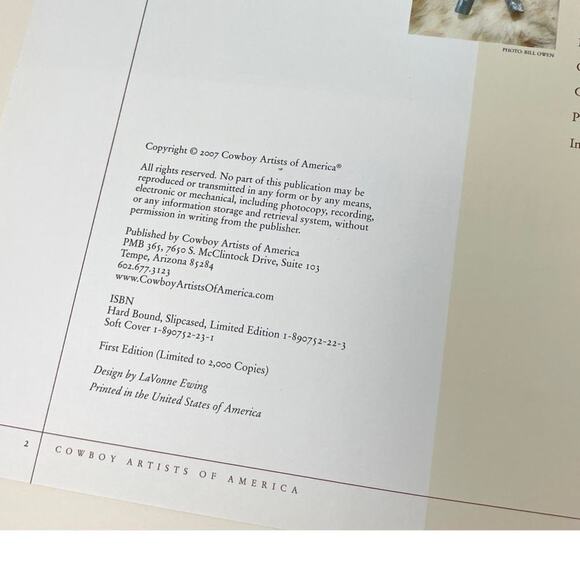 Cowboy Artists of America Paperback 42nd Phoenix Art Museum 2007 First Edition - Picture 2 of 14